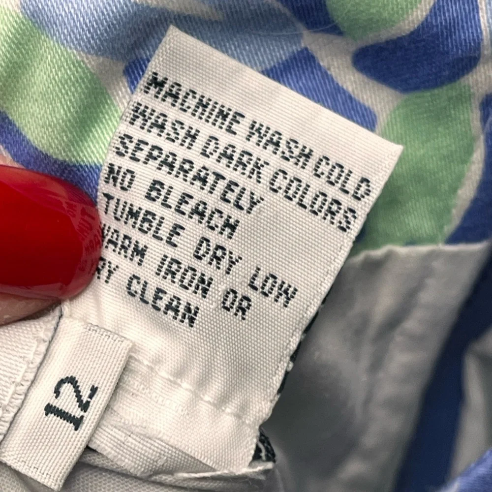 LILLY PULITZER Periwinkle Blue & Mint Floral Strapless Sundress Size 12 - Picture 6 of 6